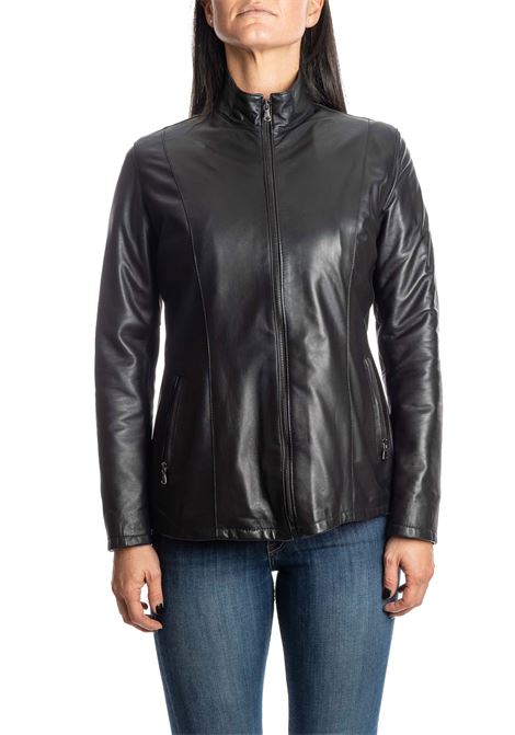 Black leather jacket PK BY PASKAL | 360ALNAPPA-NERO